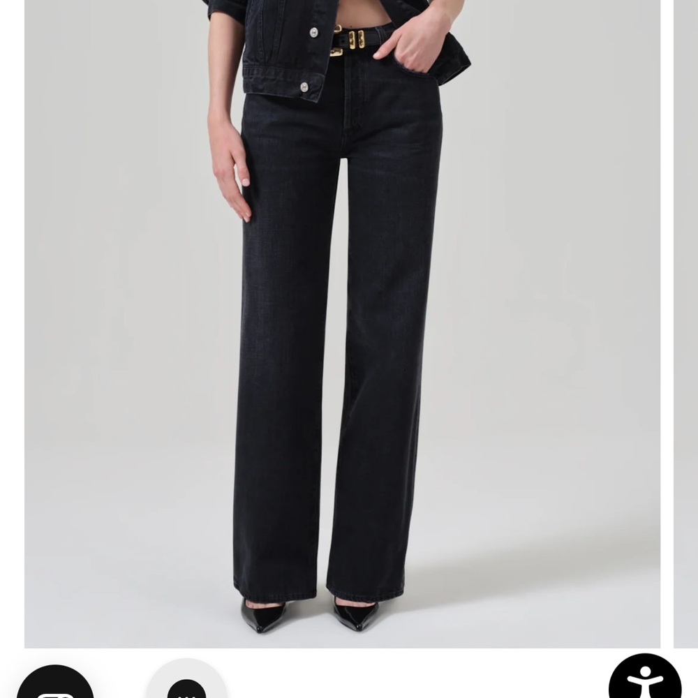 Citizens of Humanity Annina trouser jeans in Black, sz 25